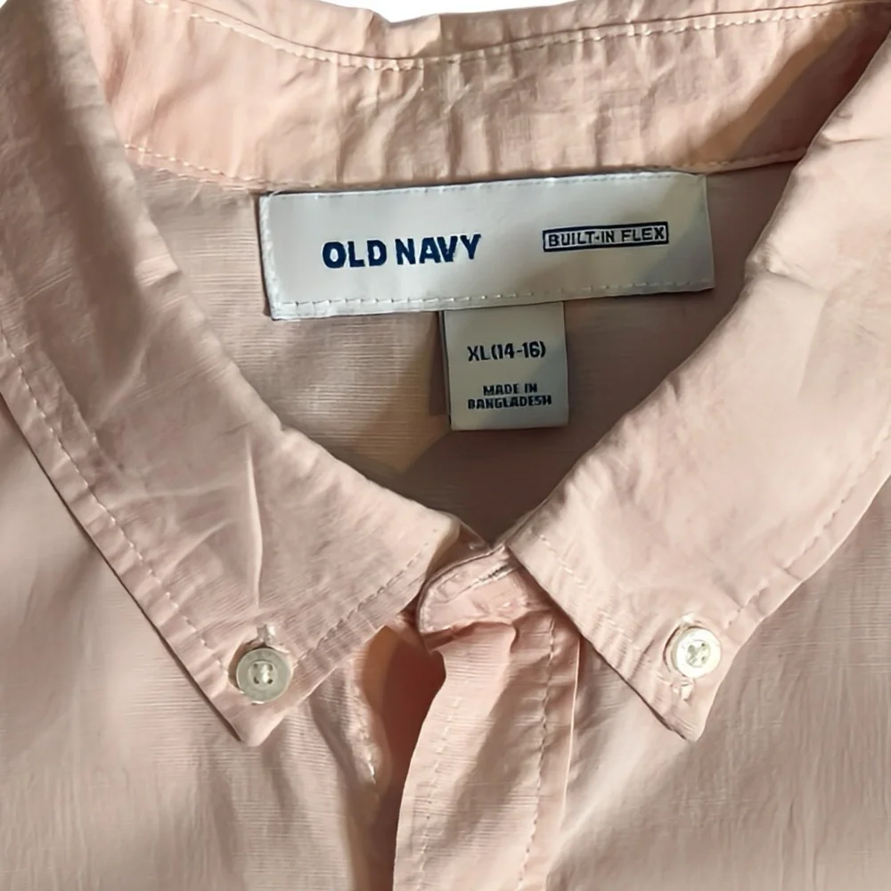 Boys Button Down Shirt Bundle 3 Pc Old Navy Goodfellow Short Sleeve Sz 14 16 M